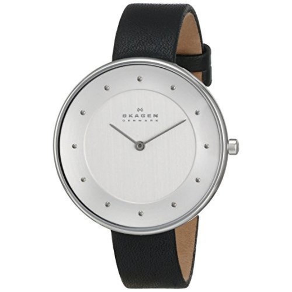 Skagen Women's Gitte Black Leather Watch